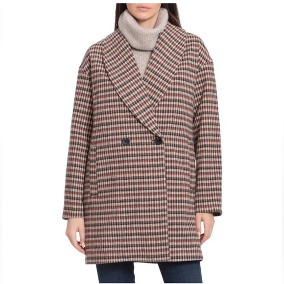 Avec Les Filles Plaid Shawl Collar Coat - Picture 3 of 11